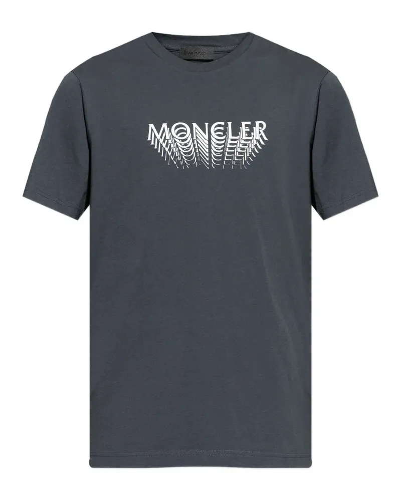 Moncler T-Shirt mit rundem Ausschnitt - Grau Grau