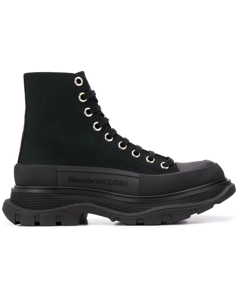 Alexander McQueen Tread Slick Stiefel - Schwarz Schwarz