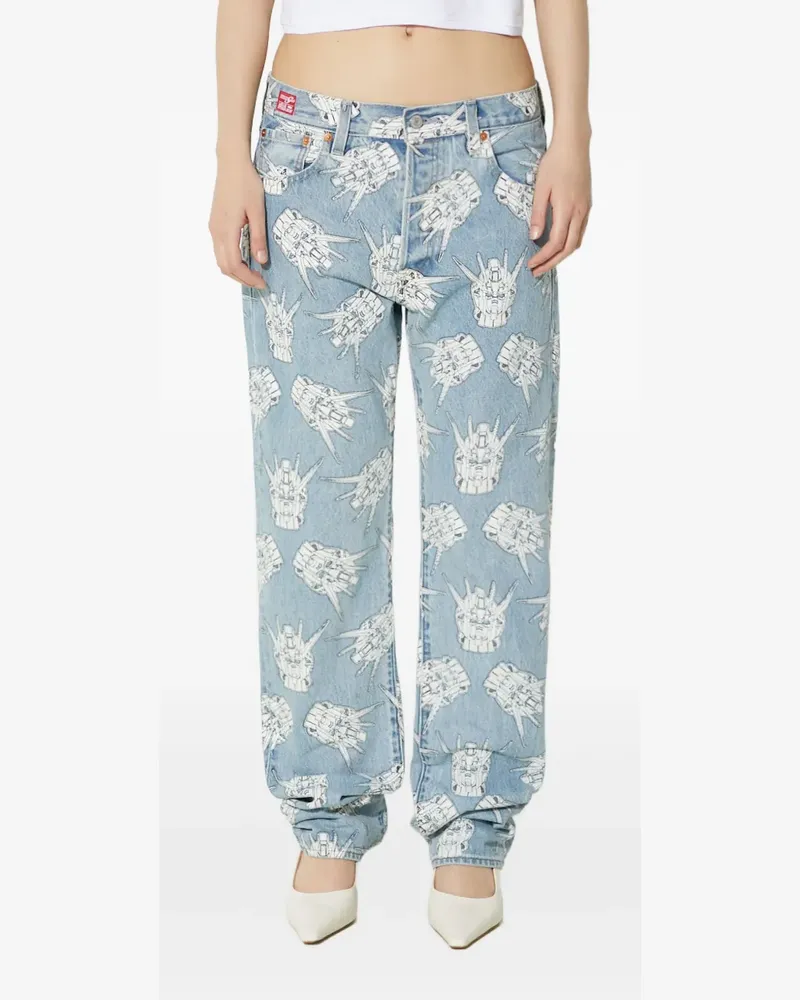 Levi's x Gundam Seed '93 501® Jeans mit Print - Blau Blau