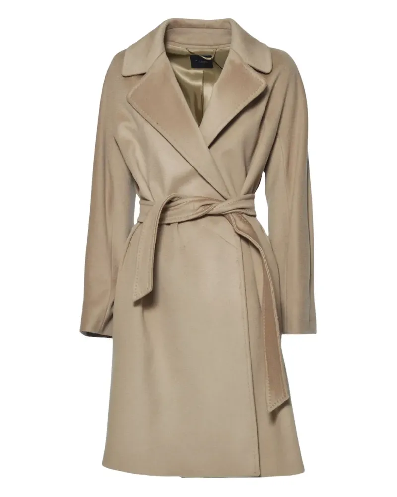 Max Mara Mantel mit Gürtel - Nude Nude
