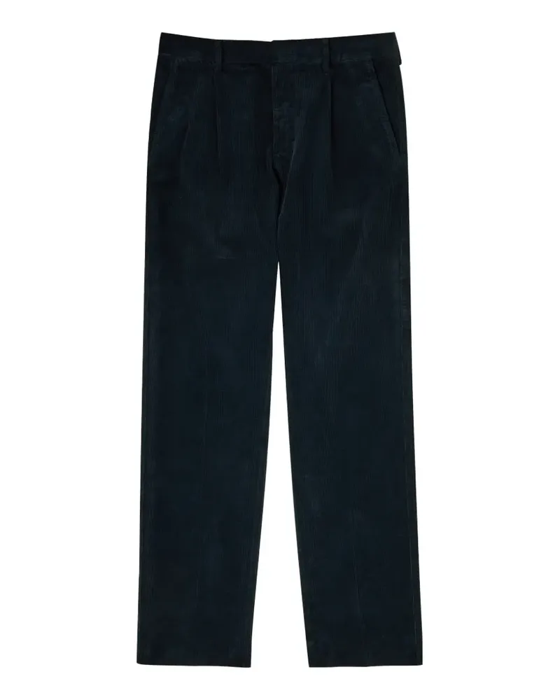 NN 07 Bill pleated corduroy trousers - Blau Blau