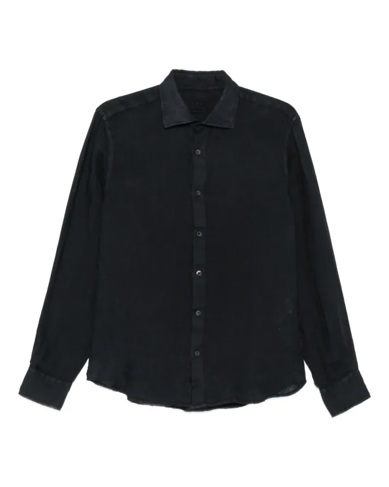 120% Lino long-sleeve button-up shirt - Blau Blau