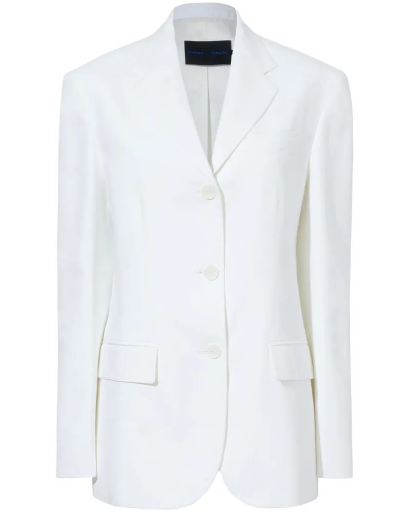 Proenza Schouler Klassischer Sandis Blazer Weiß