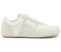 Sneakers mit Nummern-Prägung - Weiß