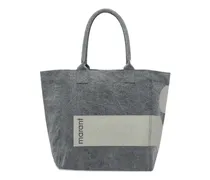 Yenki Shopper mit Logo-Print - Grau