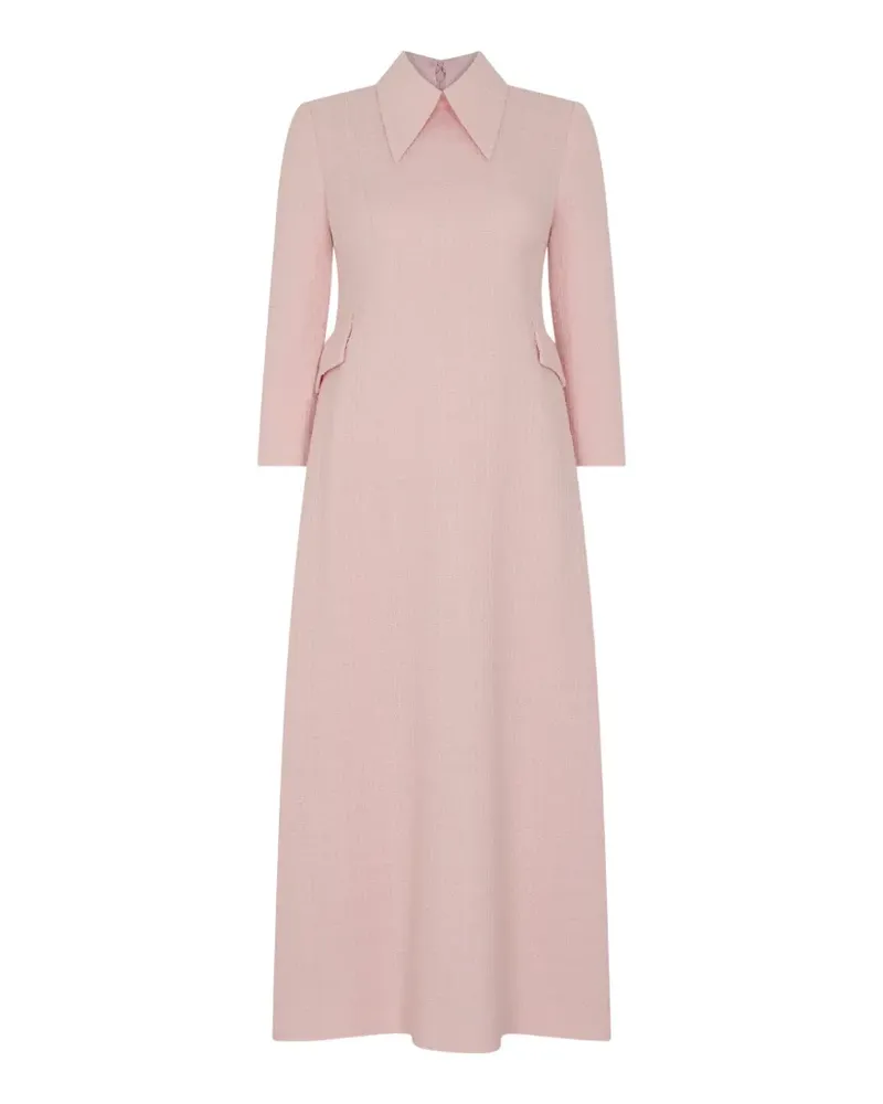 JANE Atelier Taylor polo-collar midi dress - Rosa Rosa