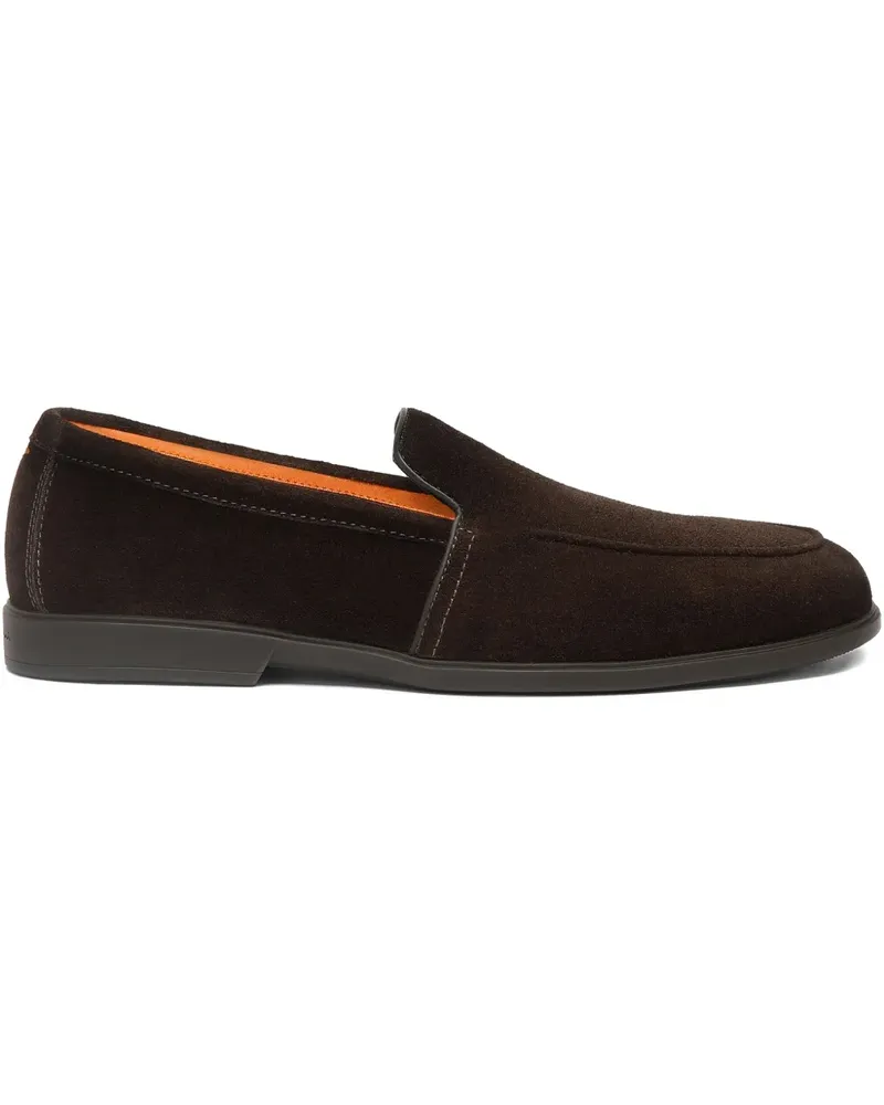 Santoni suede panelled loafers - Braun Braun