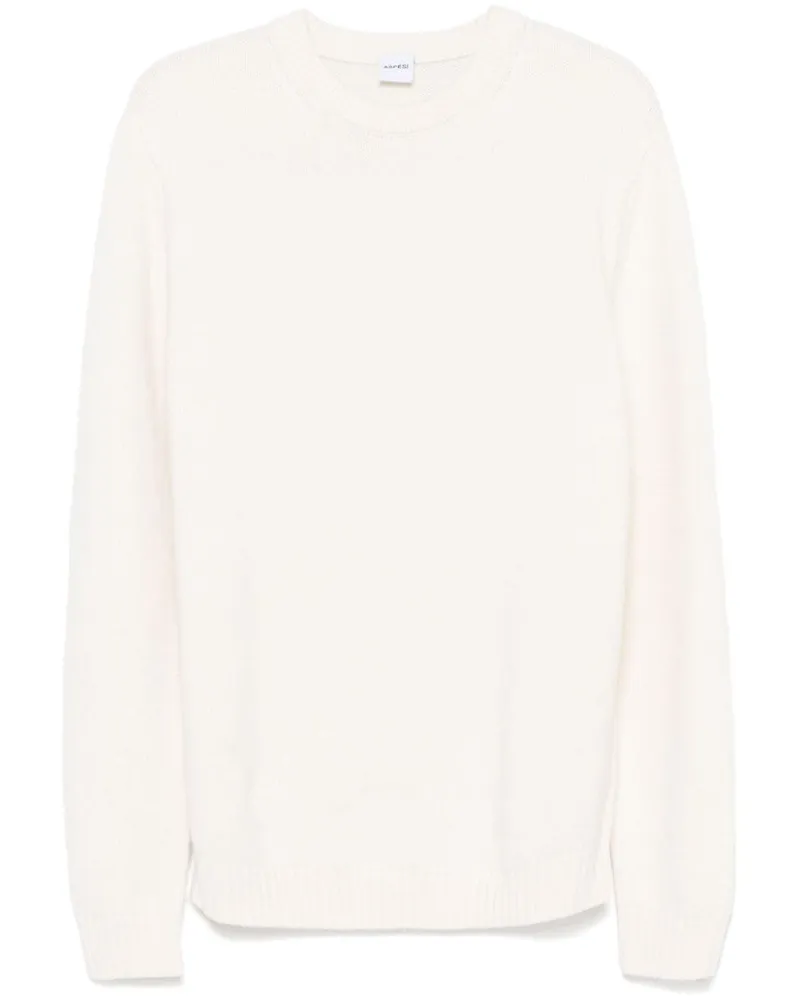 ASPESI Pullover mit Rundhalsausschnitt - Weiß Weiß