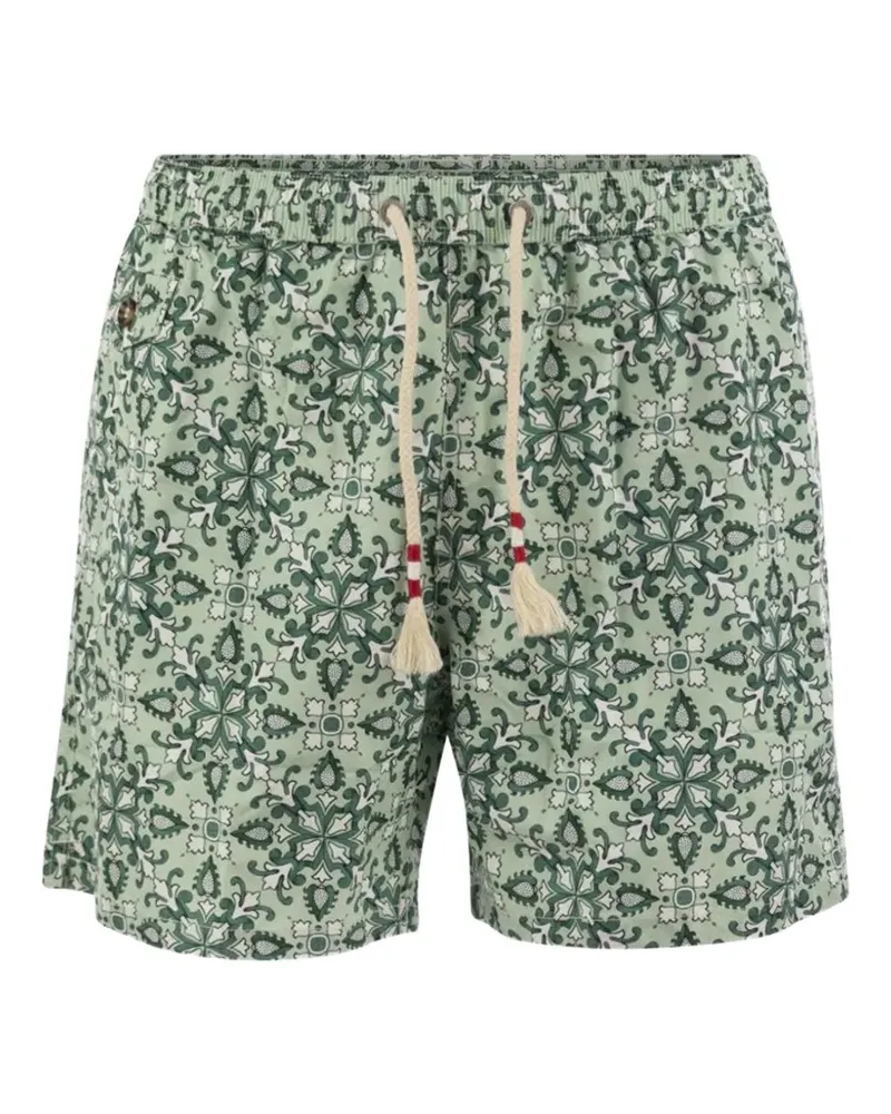 MC2 Saint Barth printed drawstring swim shorts - Grün Grün