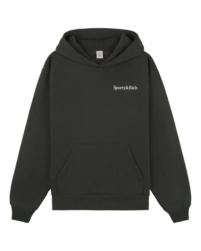 SPORTY & RICH Hoodie mit Print - Schwarz Schwarz