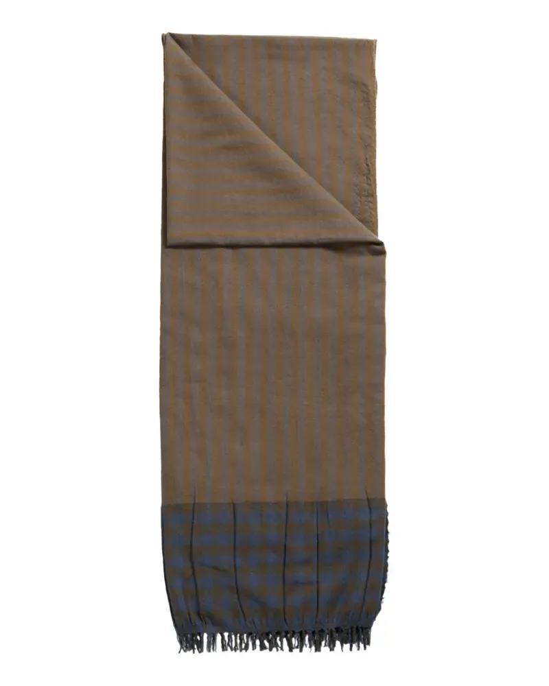 Uma Wang striped pleated scarf - Braun Braun