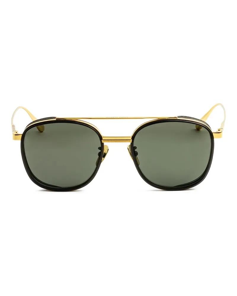 Linda Farrow Sonnenbrille mit eckigem Gestell - Gold Gold