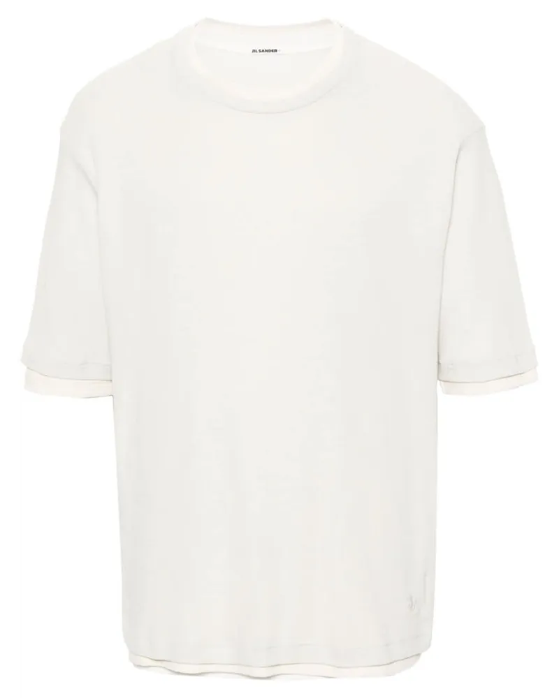 Jil Sander T-Shirt im Layering-Look - Weiß Weiß