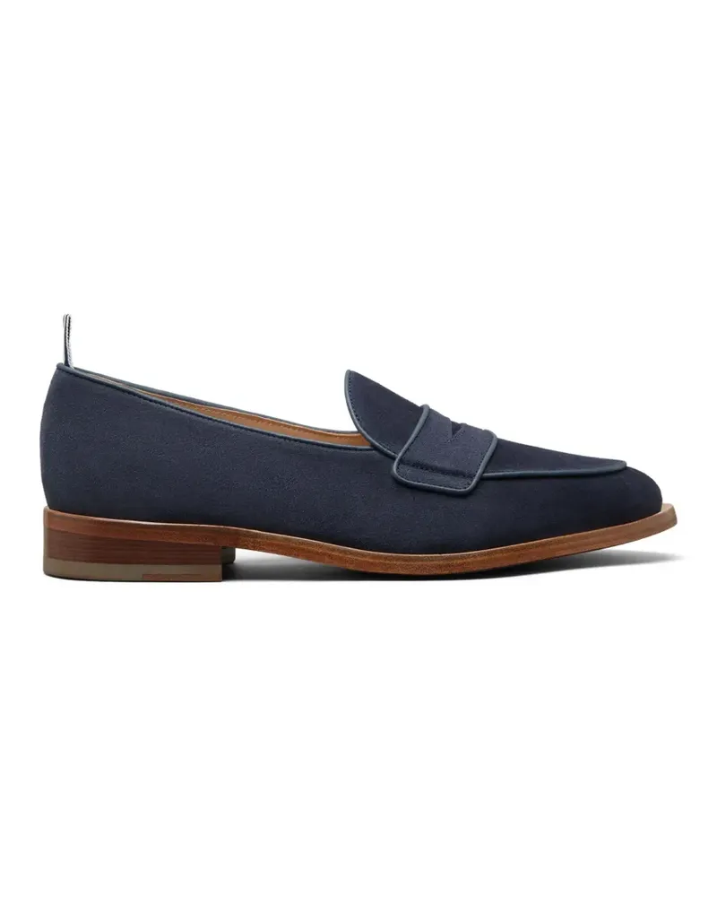 Thom Browne Penny-Loafer aus Wildleder mit Ledersohle - Blau Blau
