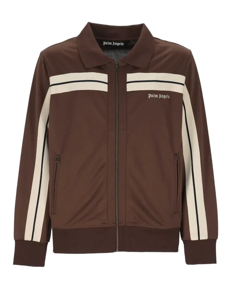 Palm Angels logo-print side-stripe jacket - Braun Braun