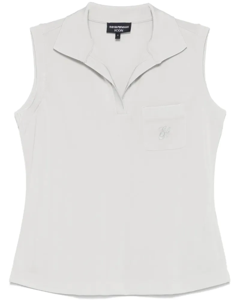 Emporio Armani Tanktop mit Logo-Stickerei - Grau Grau