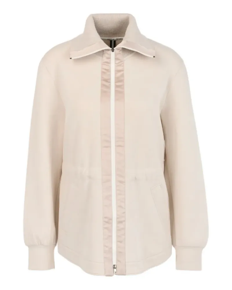 Marc Cain troyer-neck zip-up jacket - Nude Nude