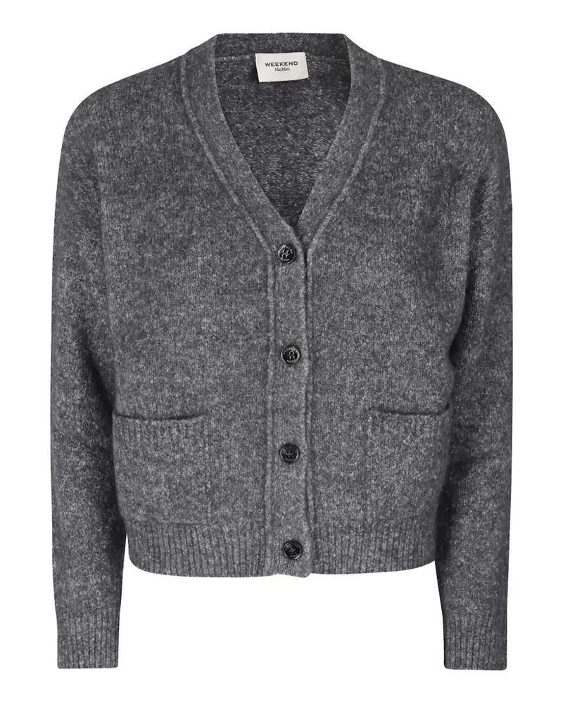 Max Mara Cardigan aus Alpaka-Strick - Grau Grau