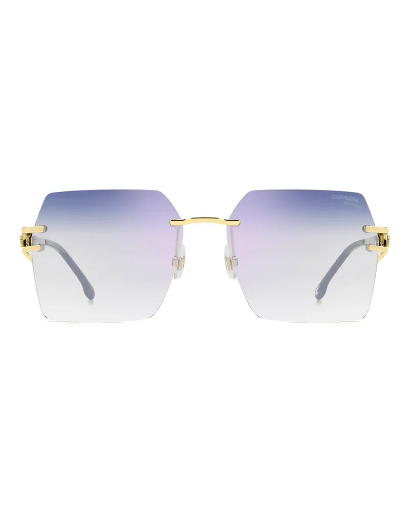 Carrera geometric-frame rimless sunglasses - Gold Gold