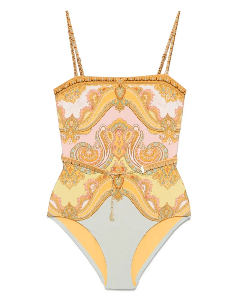 Zimmermann Maxine Chain Badeanzug - Orange Orange