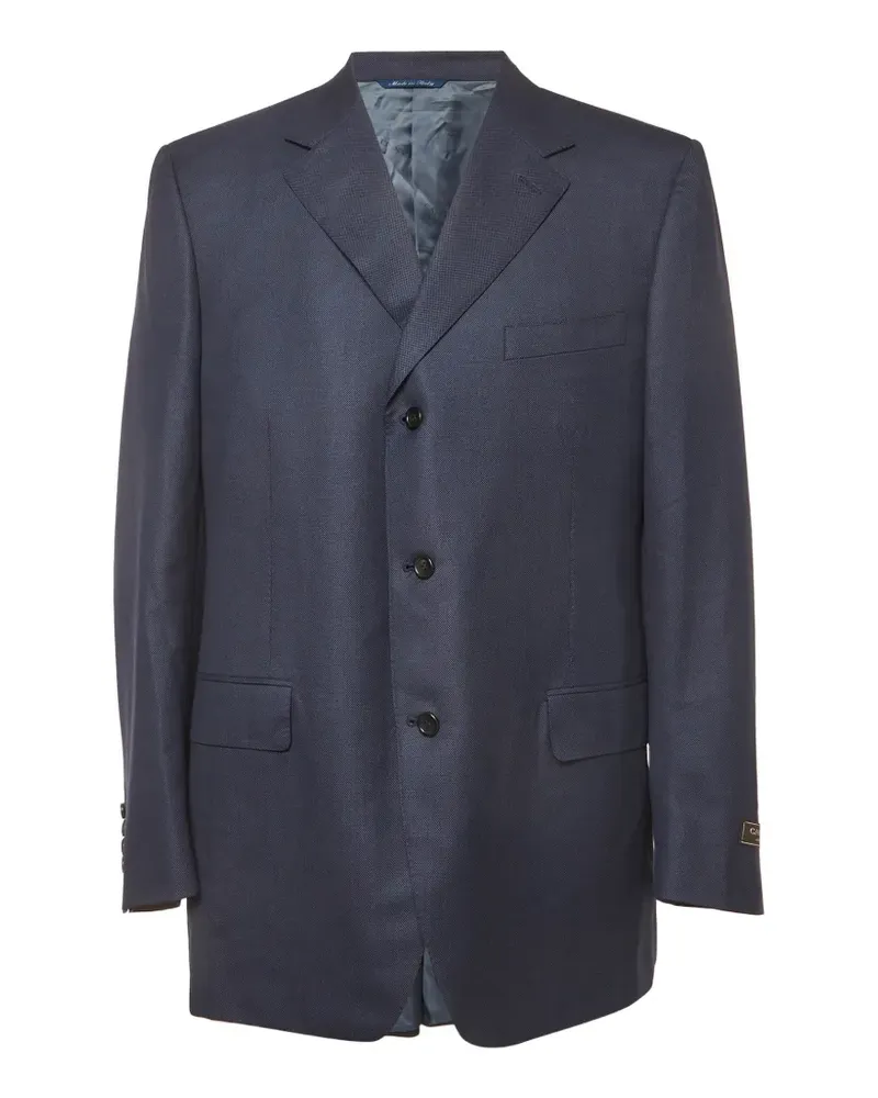 Canali single-breasted wool blazer - Blau Blau
