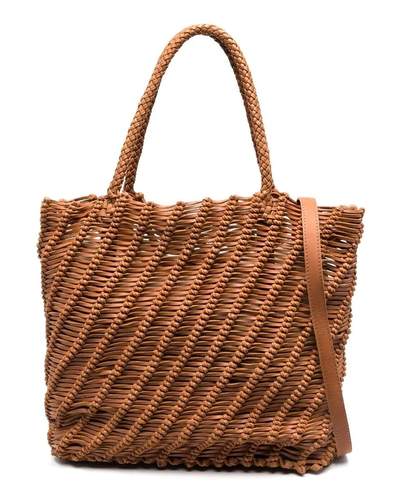 Officine Creative Italia Gewebte Handtasche - Braun Braun