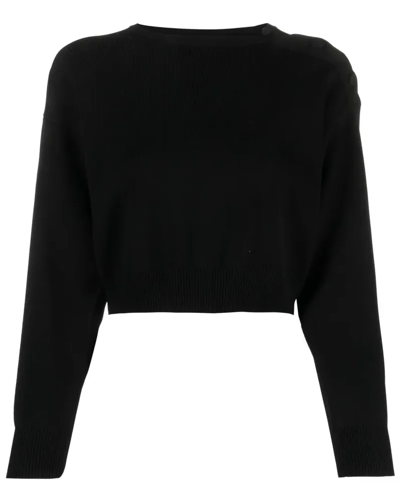 Yves Salomon Fein gestricktes Sweatshirt - Schwarz Schwarz