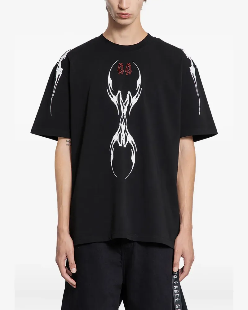 44 LABEL GROUP graphic-print T-shirt - Schwarz Schwarz