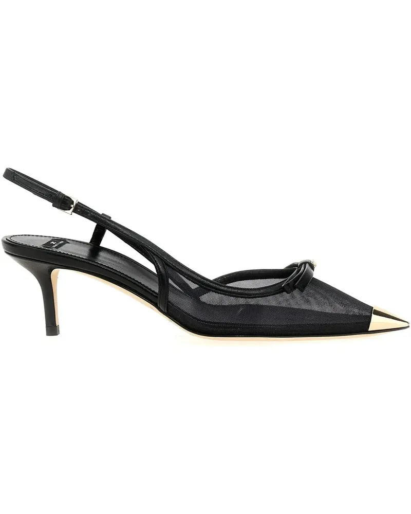 Elisabetta Franchi Slingback-Pumps aus Mesh - Schwarz Schwarz