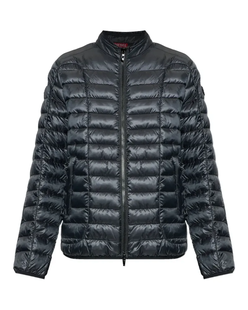 Diesel quilted zip jacket - Schwarz Schwarz
