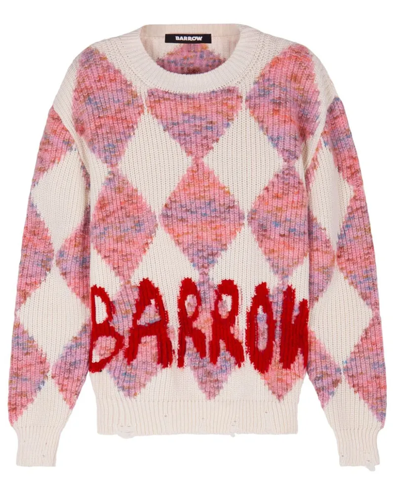 BARROW Pullover mit Argyle-Muster - Rosa Rosa