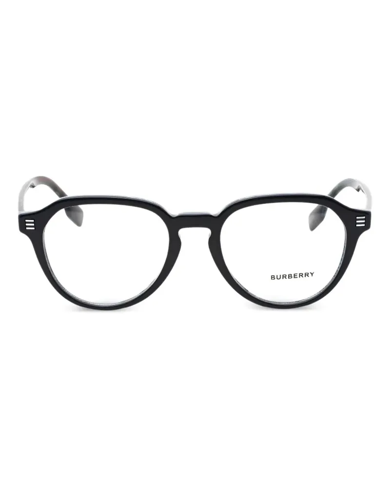 Burberry Runde Brille mit Karomuster - Blau Blau
