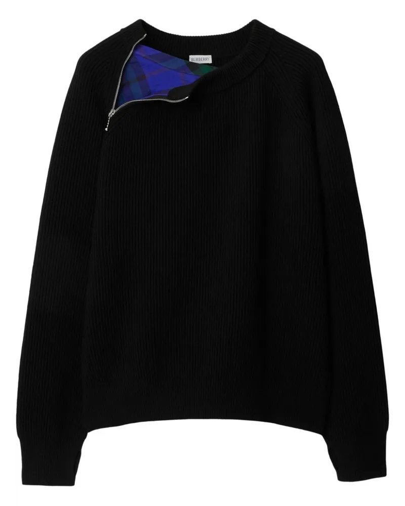 Burberry Pullover mit Reißverschlussdetail - Schwarz Schwarz
