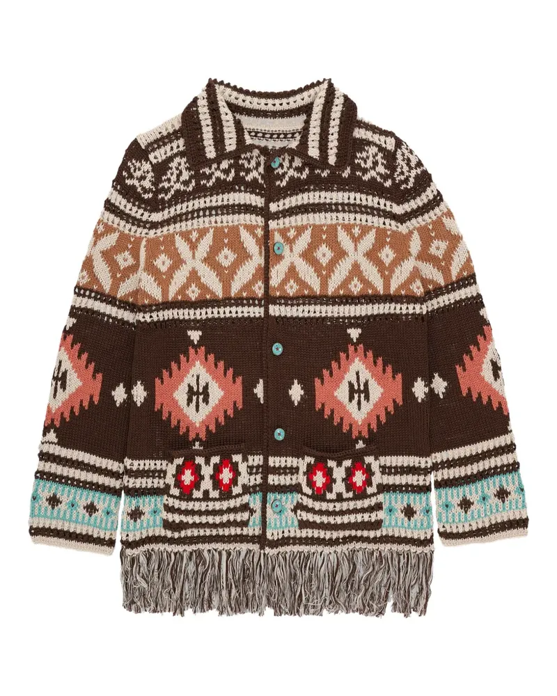 Fortela Lilly Cardigan mit Fransen - Braun Braun