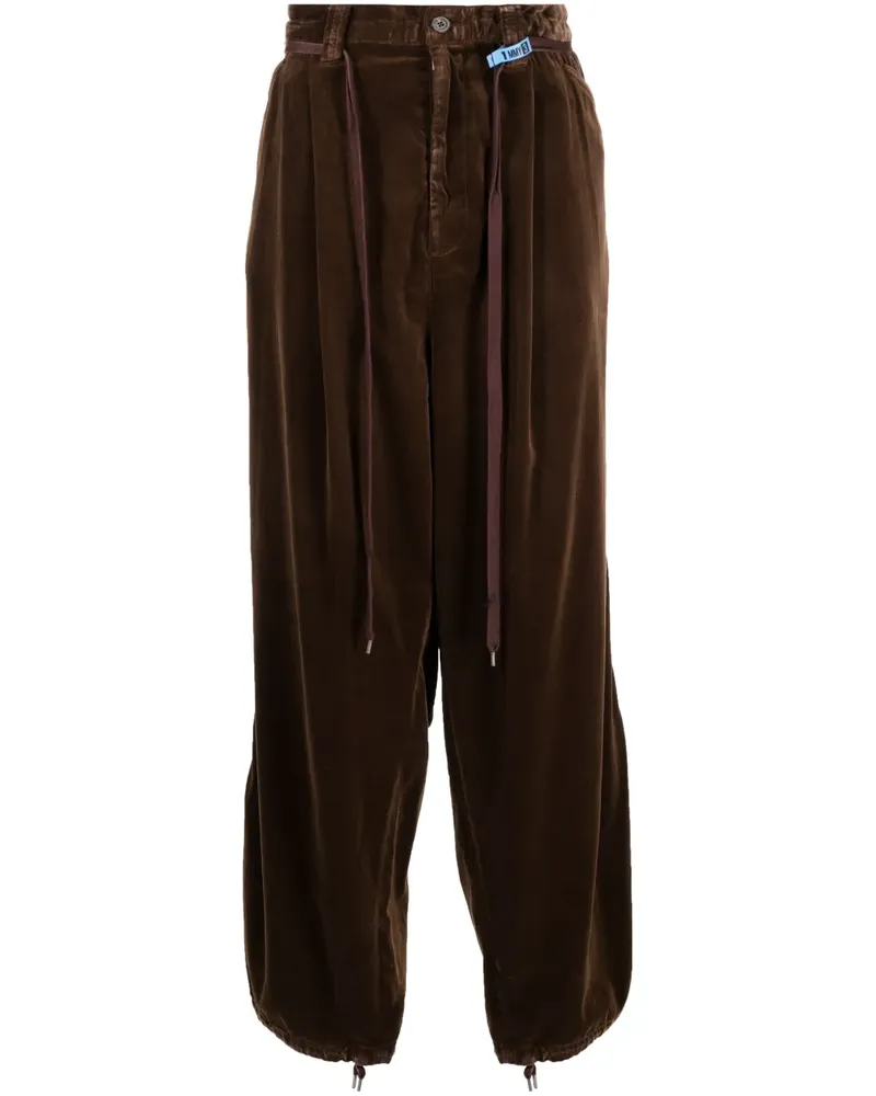 MIHARAYASUHIRO Samthose mit weitem Bein - Braun Braun