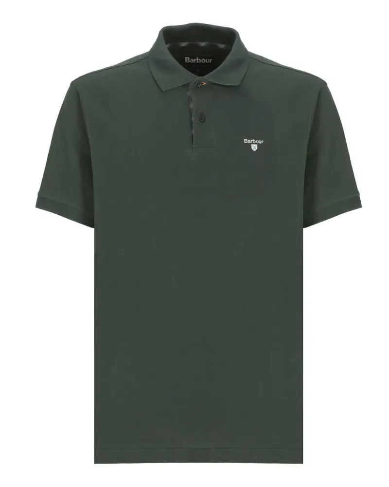 Barbour embroidered-logo polo shirt - Grün Grün