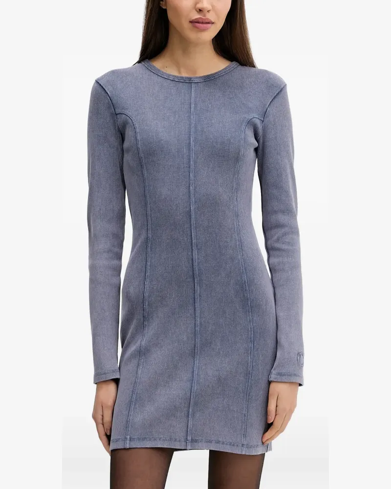 HUGO BOSS Nopal ribbed long-sleeve dress - Blau Blau