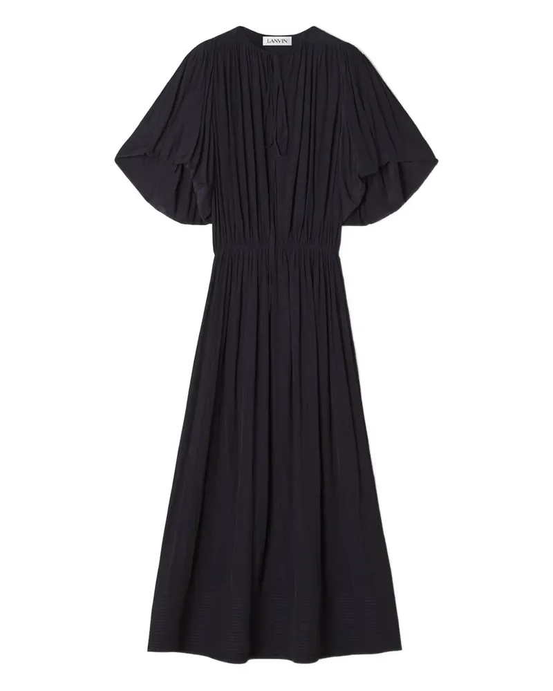 Lanvin Maxikleid mit Falten - Schwarz Schwarz