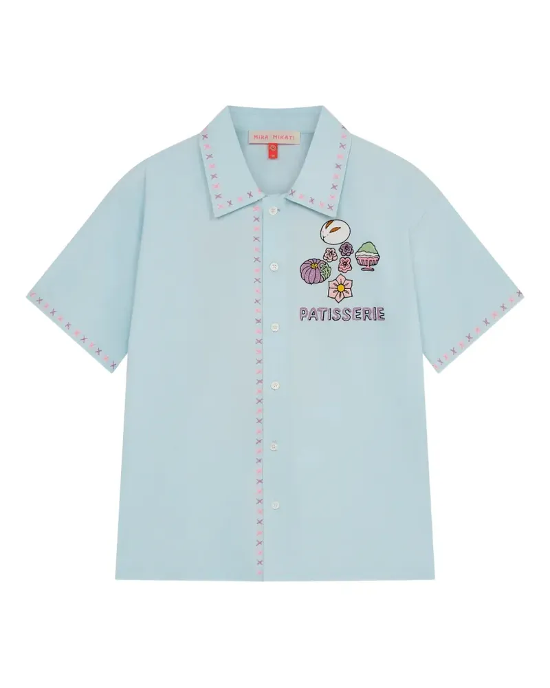 Mira Mikati embroidered short-sleeve shirt - Blau Blau