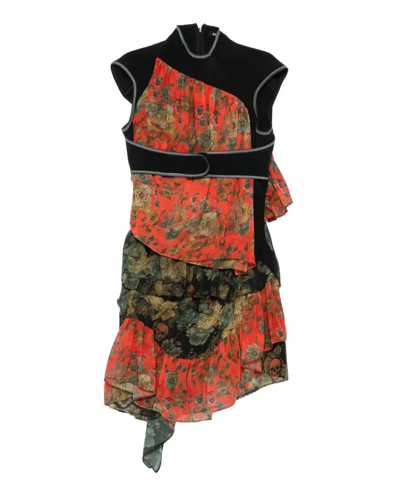 OTTOLINGER floral-print ruffled dress - Rot Rot