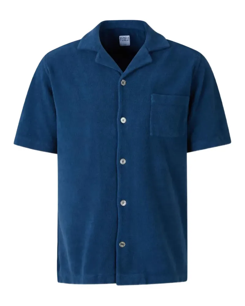 Fedeli patch-pocket shirt - Blau Blau