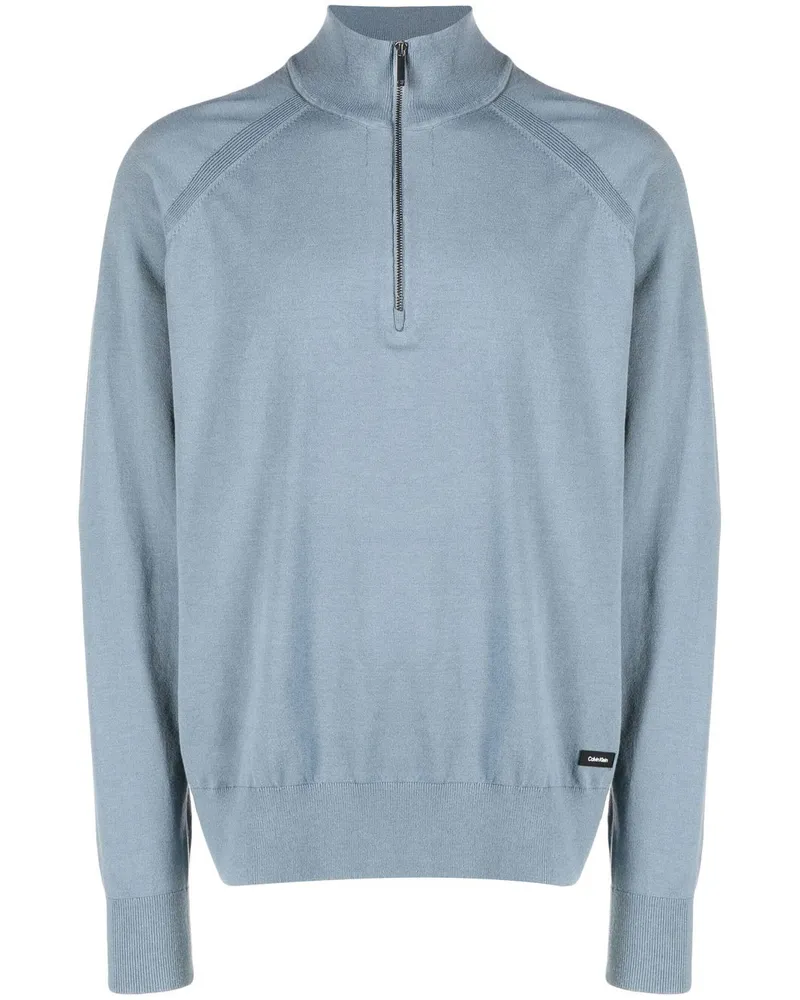 Calvin Klein Pullover mit Reißverschluss - Blau Blau