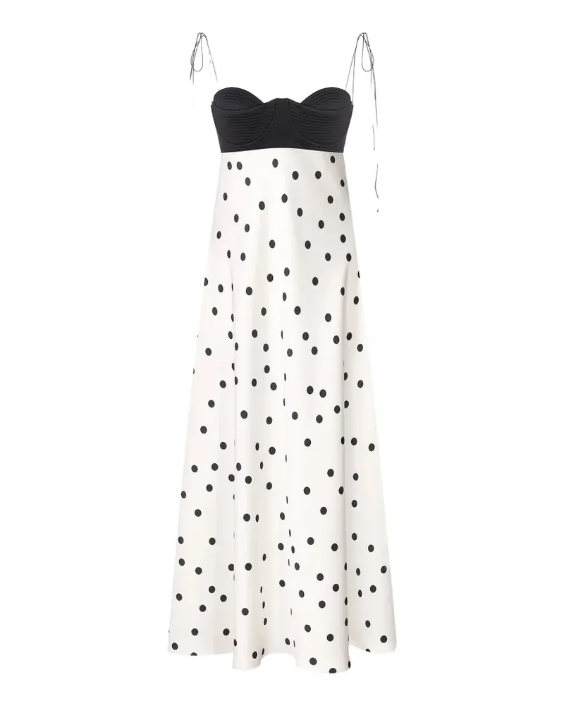 Anna October Erika polka-dot midi dress - Weiß Weiß