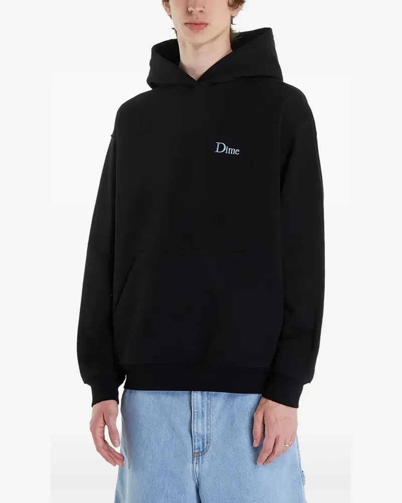 Dime Hoodie mit kleinem Logo - Schwarz Schwarz