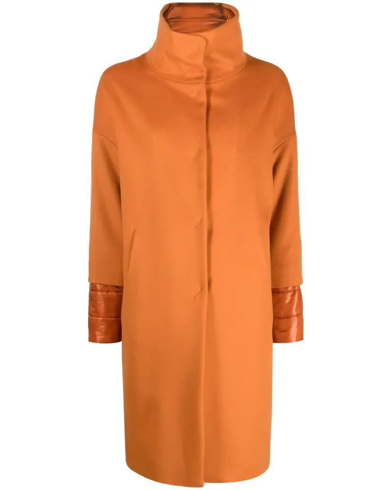 Herno Einreihiger Mantel mit Stehkragen - Orange Orange