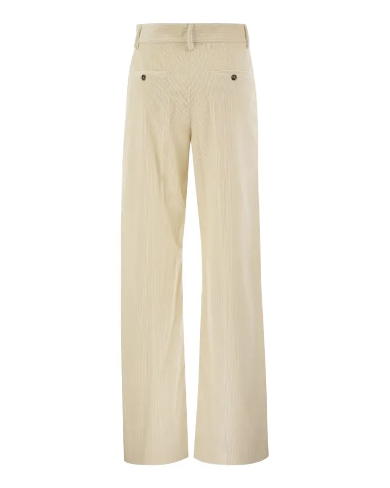Max Mara corduroy wide-leg trousers - Nude Nude