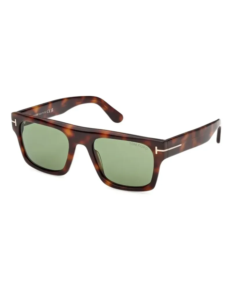 Tom Ford Sonnenbrille mit eckigem Gestell - Braun Braun