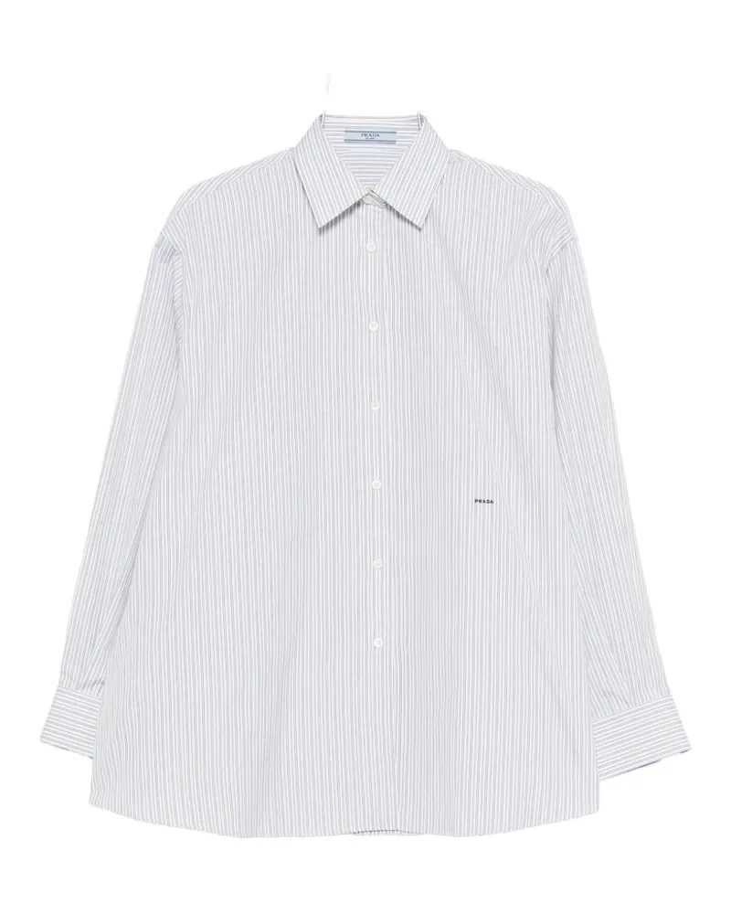 Prada striped-pattern shirt - Weiß Weiß