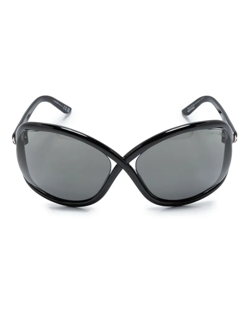 Tom Ford Sonnenbrille im Butterfly-Design - Schwarz Schwarz