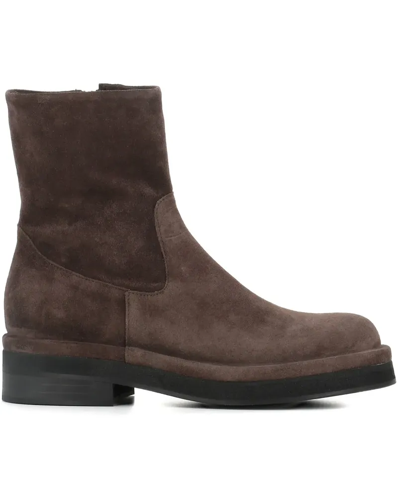 Roberto del Carlo Stiefel mit Reißverschluss - Braun Braun
